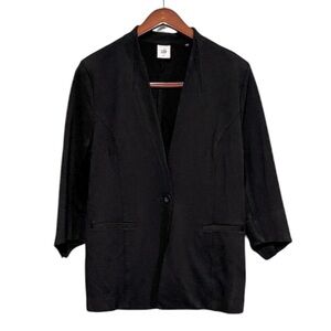 CAbi Turner Black Ponte Knit Blazer Size 12